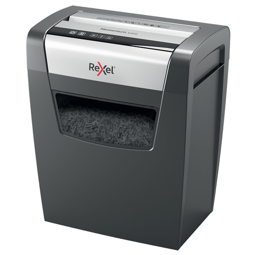 Rexel Momentum X410 Cross Cut Paper Shredder Black