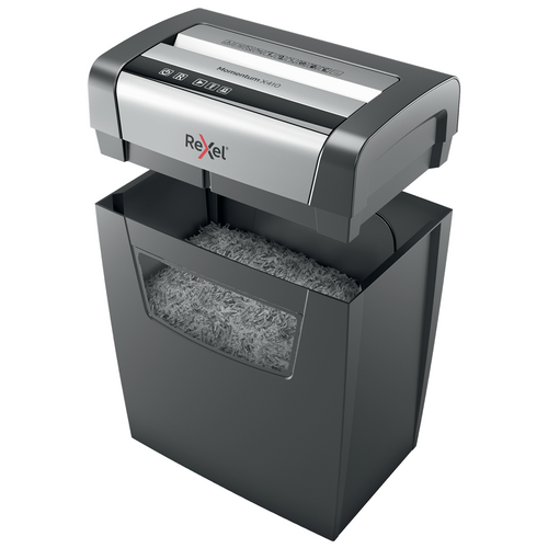 Rexel Momentum X410 Cross Cut Paper Shredder Black