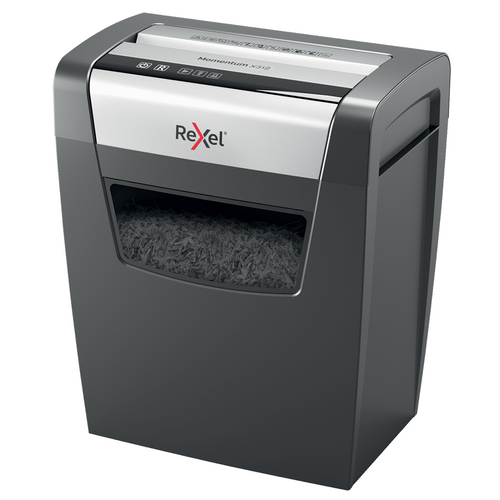 Rexel Momentum X312 Cross Cut Paper Shredder Black