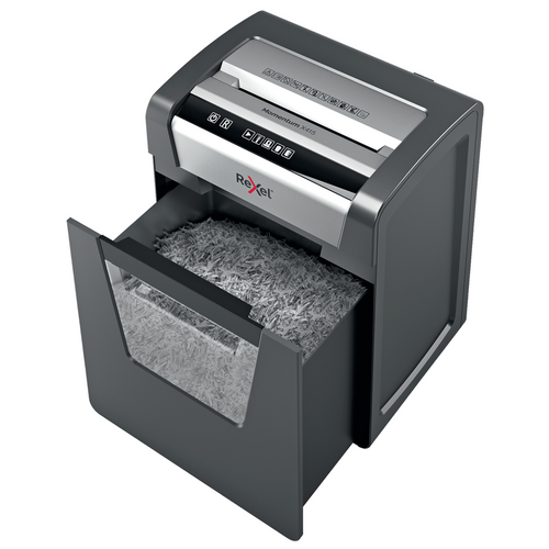 Rexel Momentum X415 Cross Cut Paper Shredder Black