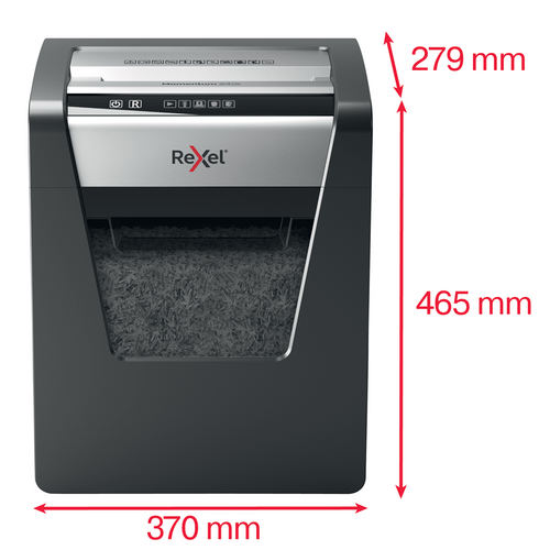 Rexel Momentum X415 Cross Cut Paper Shredder Black
