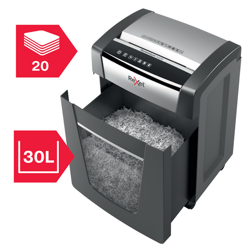 Rexel Momentum X420 Cross Cut Paper Shredder Black