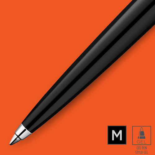 Parker Jotter Original Gel Pen Black Chrome Trim Medium Tip