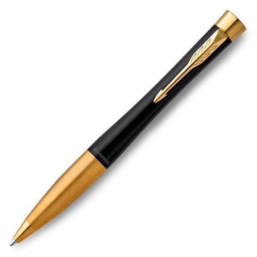 Parker Urban Twist Ballpoint Pen Muted Black Lacquer and Gold Trim Medium Tip