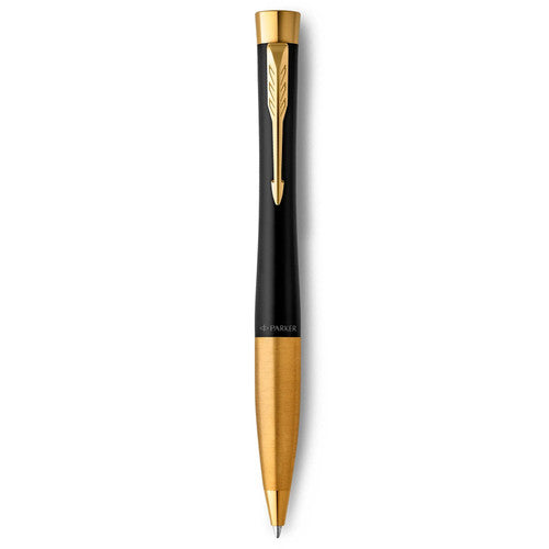 Parker Urban Twist Ballpoint Pen Muted Black Lacquer and Gold Trim Medium Tip