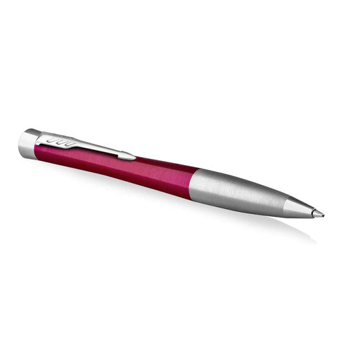 Parker Urban Twist Ballpoint Pen Magenta Lacquer and Chrome Trim Medium Tip