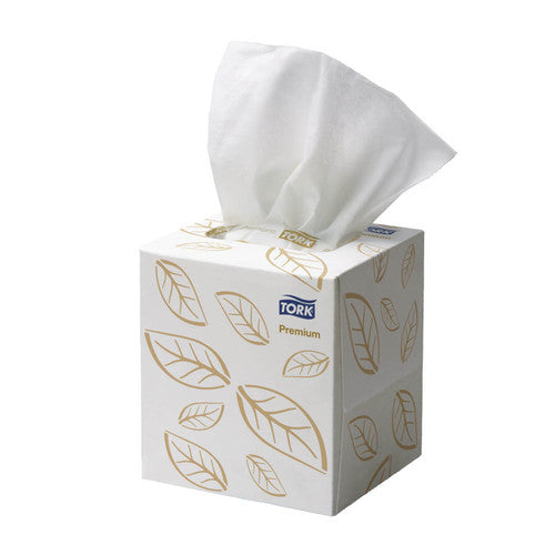 Tork Extra Soft Facial Tissue Cube 2 Ply White 90 Sheets