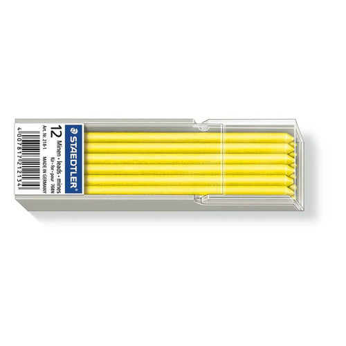 Staedtler 218-1 Lumocolor Non-Permanent Omnichrom Refill Lead Yellow Pack 12