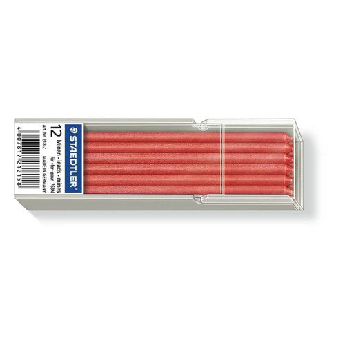Staedtler 218-2 Lumocolor Non-Permanent Omnichrom Refill Lead Red Pack 12