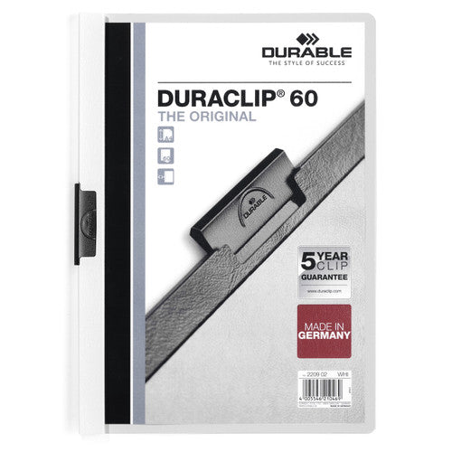 Duraclip 60 Document File A4 60 Sheet Capacity White Box 25