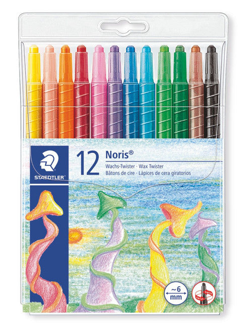 Staedtler Noris Club Wax Twister Crayons Wallet of 12 Assorted Colours 221 NWP12