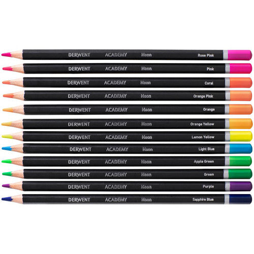 Derwent Colour Pencils Neon Assorted Tin of 12