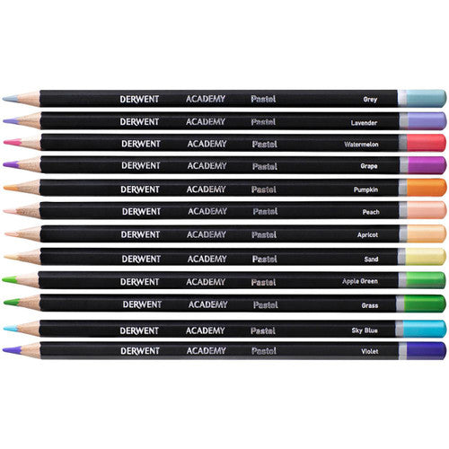 Derwent Colour Pencils Pastel Assorted Tin of 12