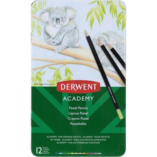 Derwent Colour Pencils Pastel Assorted Tin of 12