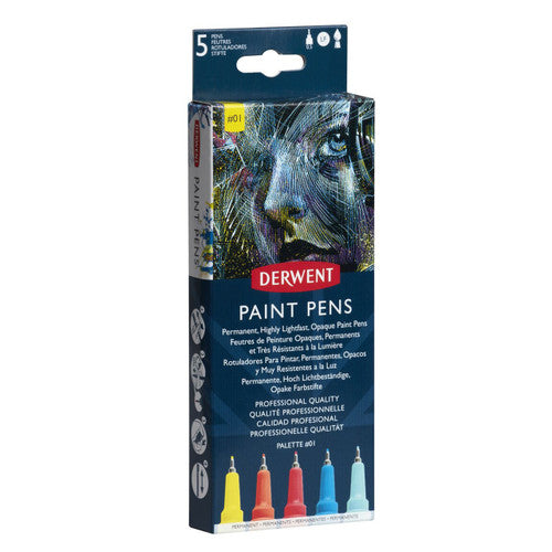 Derwent Paint Pens Palette #1 Pack of 5