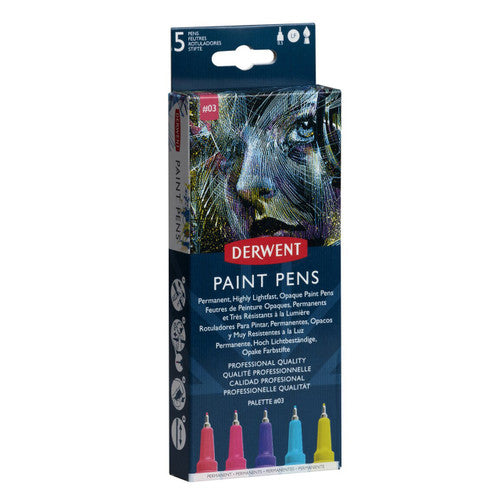 Derwent Paint Pens Palette #3 Pack of 5