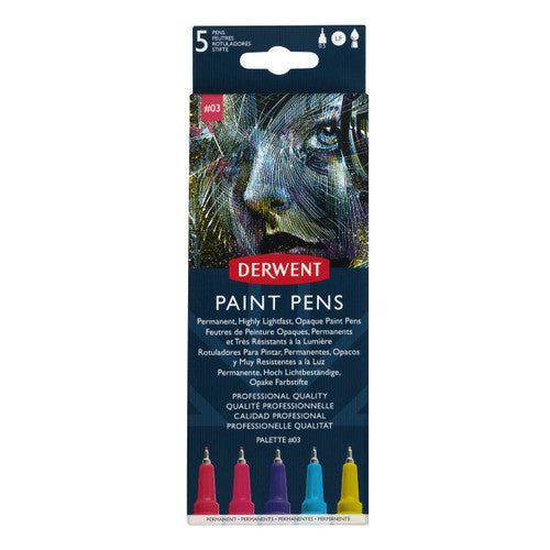 Derwent Paint Pens Palette #3 Pack of 5