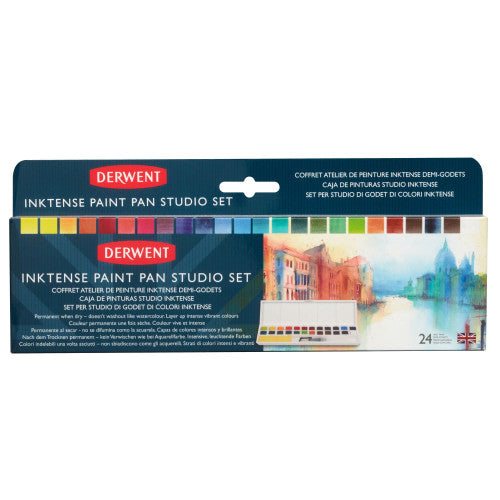 Derwent Inktense Paint Pan Metallic 12 Pack of 6