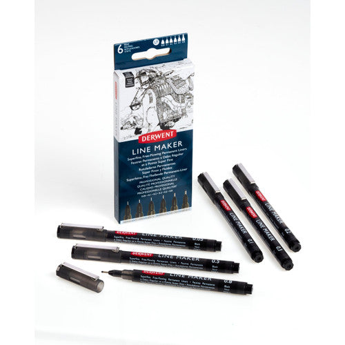 Derwent Line Maker Black Pack of 5