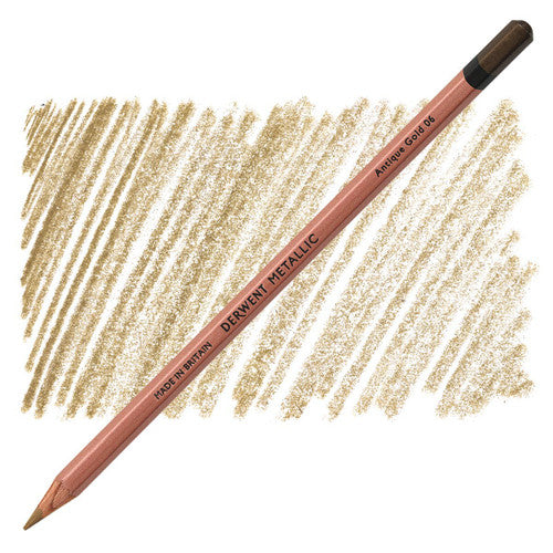 Derwent Metallic Coloured Pencil Antique Gold Box of 6