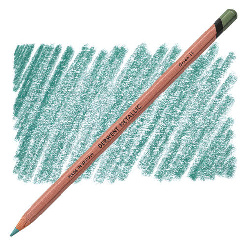 Derwent Metallic Coloured Pencil Green Box of 6
