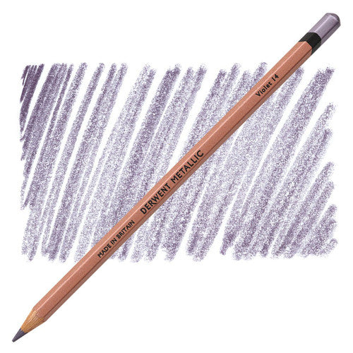 Derwent Metallic Coloured Pencil Violet Box of 6