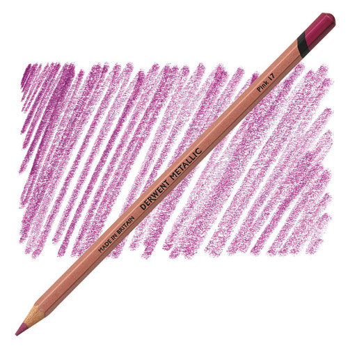 Derwent Metallic Coloured Pencil Pink Box of 6