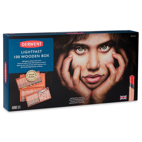 Derwent Lightfast Pencil Wooden Box Set of 100
