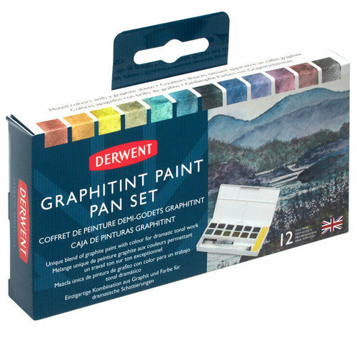 Derwent Push Button with Brush Assorted Pack of 12