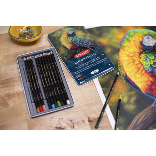 Derwent Chromaflow Pencils Assorted Tin of 12
