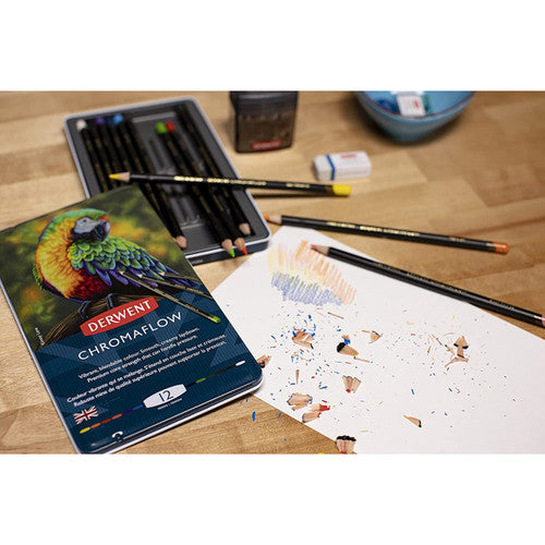 Derwent Chromaflow Pencils Assorted Tin of 12