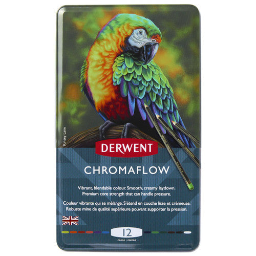 Derwent Chromaflow Pencils Assorted Tin of 12