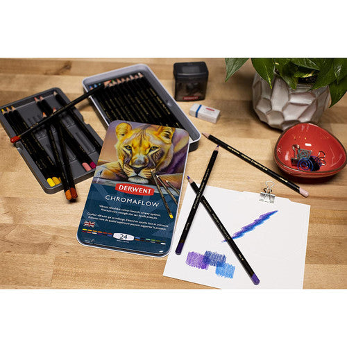 Derwent Chromaflow Pencils Assorted Tin of 24