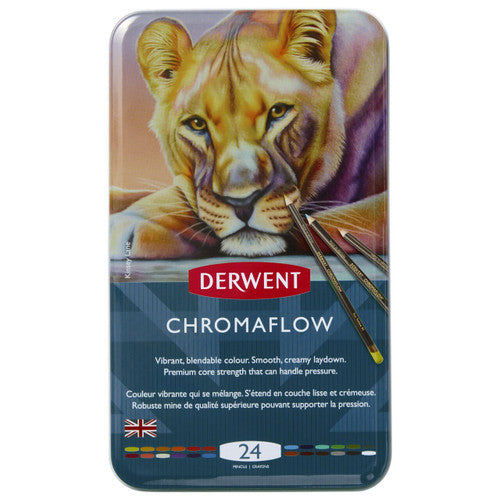 Derwent Chromaflow Pencils Assorted Tin of 24
