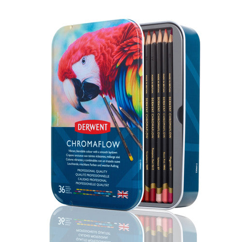 Derwent Chromaflow Pencils Assorted Tin of 36