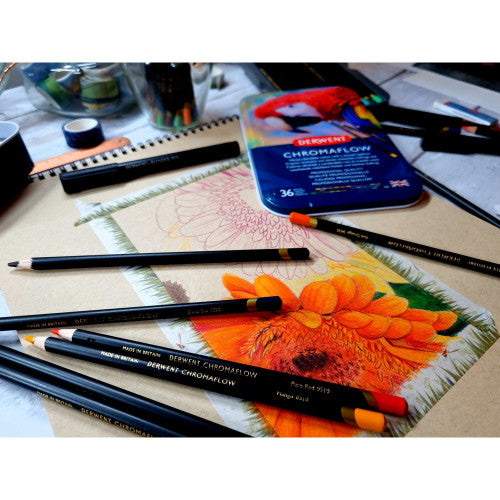 Derwent Chromaflow Pencils Assorted Tin of 36