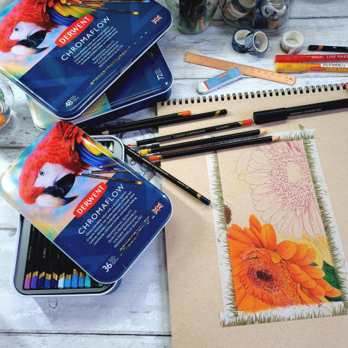 Derwent Chromaflow Pencils Assorted Tin of 72