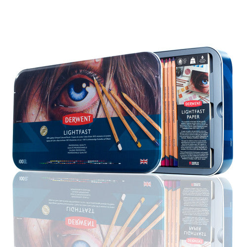 Derwent Lightfast Pencils Assorted Tin of 100
