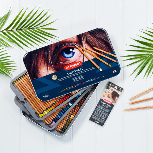 Derwent Lightfast Pencils Assorted Tin of 100