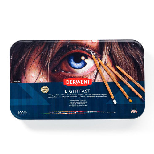 Derwent Lightfast Pencils Assorted Tin of 100