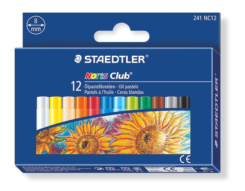 Staedtler Noris Club Oil Pastels Box of 12 Assorted Colours 241 NC12