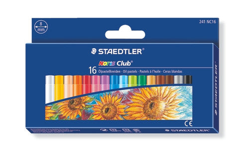 Staedtler Noris Club Oil Pastels Box of 16 Assorted Colours 241 NC16