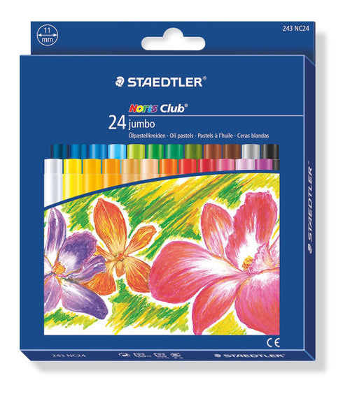 Staedtler Noris Club Jumbo Oil Pastels Box of 24 Assorted Colours 243 NC24