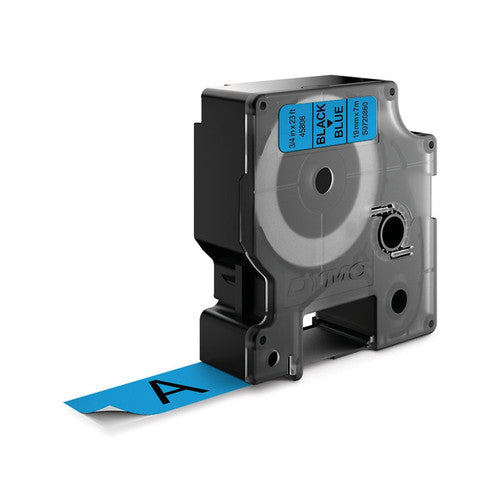 Dymo D1 Label Tape 19mm x 7m Black on Blue