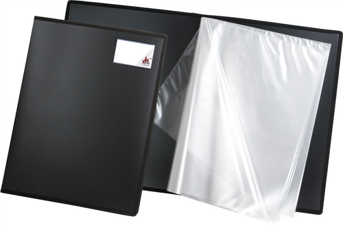Colby Art 244A3 Display Book Fabric Edged A3 20 Pocket Black