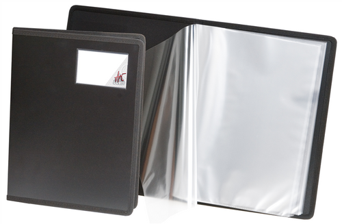 Colby Art 244A4 Display Book Fabric Edged A4 20 Pocket Black