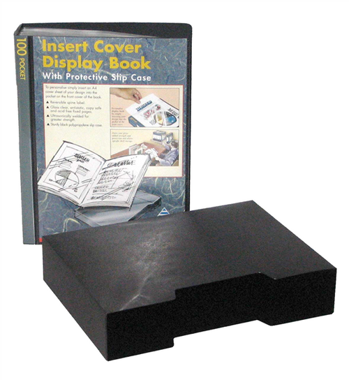 Colby 245A-100 Display Book A4 100 Pocket with Slipcase Black