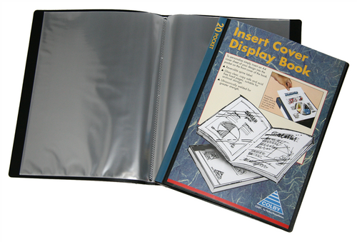Colby 245A Display Book with Insert A4 20 Pocket Black