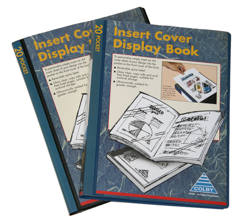 Colby 245A Display Book with Insert A4 20 Pocket Black