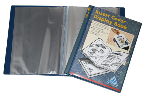 Colby 245A Display Book with Insert A4 40 Pocket Navy